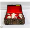 Image 1 : WOODEN TREASURE BOX WITH SEASHELLS
