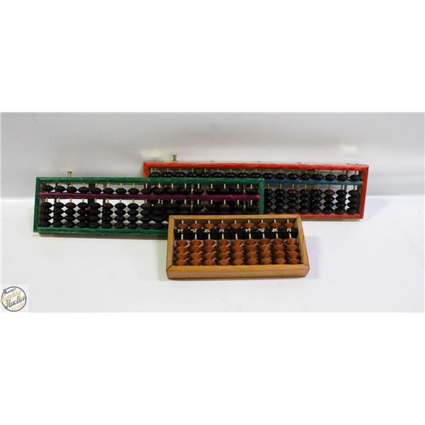LOT OF 3 ABACUS'