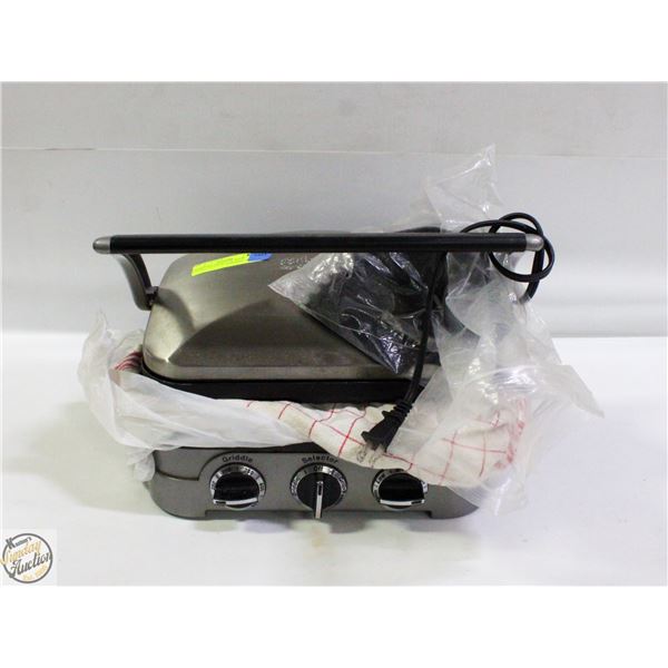 CUISINART GRIDDLER WITH INSTRUCTIONS AND PLATES