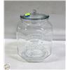 Image 1 : LARGE STORE DISPLAY GLASS PEANUT JAR LIDDED
