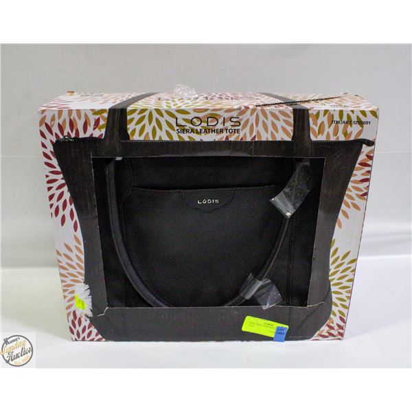 NEW LARGE LODIS SIERA LEATHER TOTE