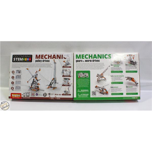 BOX W/ 2 ENGINO MECHANICS BUILDING SETS