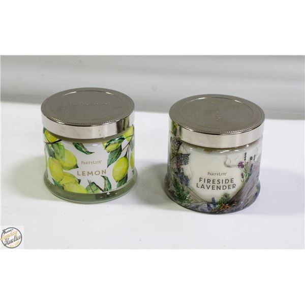 NEW 2 PARTY LITE 3-WICK CANDLES
