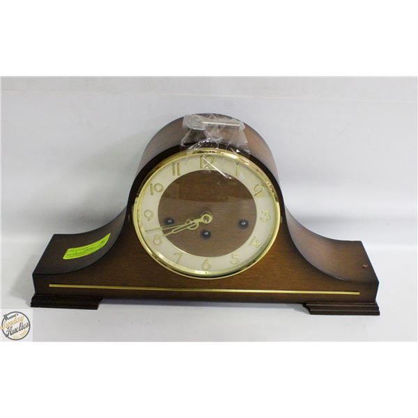 VINTAGE GERMAN MADE MANTEL CLOCK WITH KEY