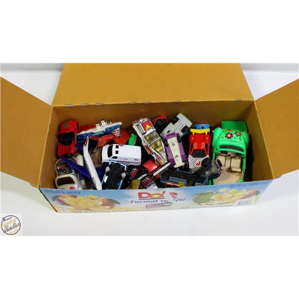BOX OF VINTAGE TOY CARS DIECAST