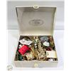 Image 1 : ESTATE JEWELRY BOX WITH CONTENTS