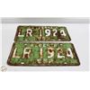 MATCHING 1962 ALBERTA LICENSE PLATES