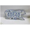POLAR BEAR NORTHWEST TERRITORIES LICENSE PLATE