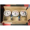 Image 1 : BOX CONTAINING 3 LARGE GLASS STORAGE JARS