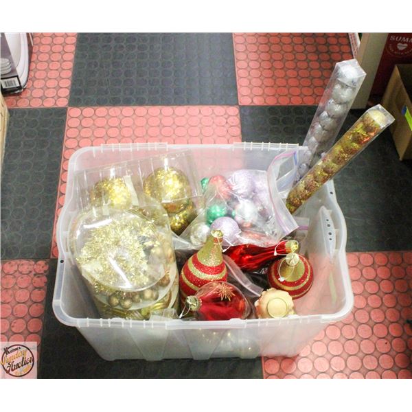 TOTE OF CHRISTMAS BULBS + MORE