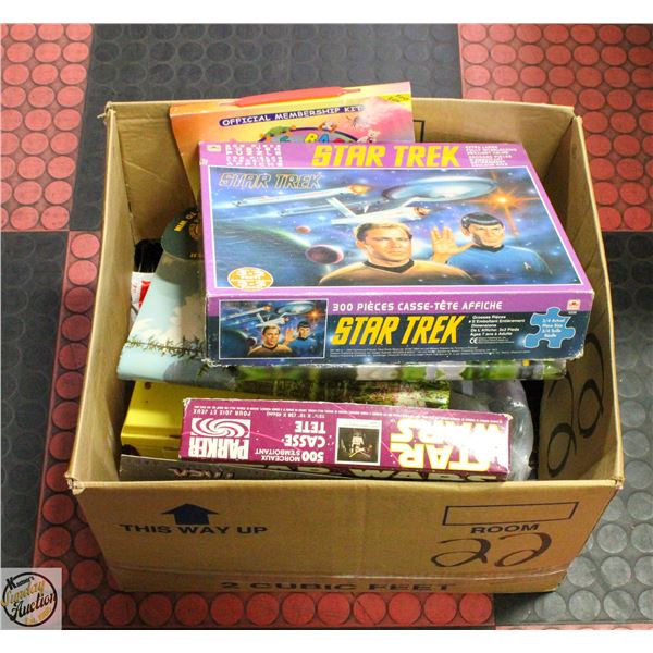 BOX FULL OF VINTAGE TOYS CARDS & COLLECTIBLES