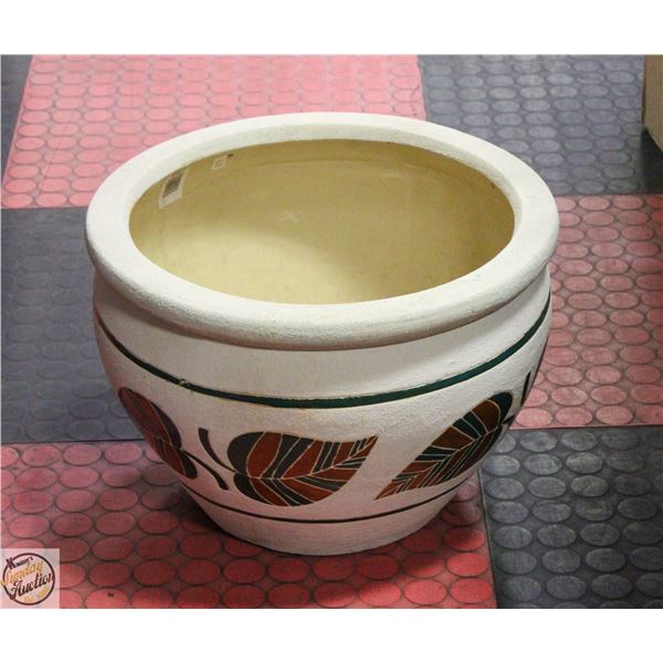 LARGE CERAMIC PLANT POT 15"X11" HIGH