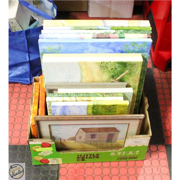 LOT OF FARM SCENE PAINTINGS CANVAS LOCAL ARTISTS