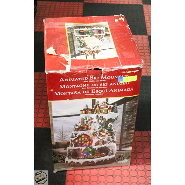 ANIMATED SKI MOUNTIAN WITH LIGHTS & MUSIC