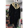 Image 1 : VINTAGE BLACK SHEARED BEAVER FUR COAT WITH MINK