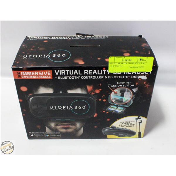VIRTUAL REALITY 3D HEAD SET W/ BLUETOOTH