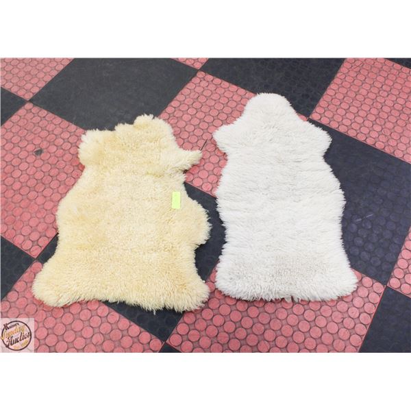 2 AUSTRALIAN SHEEPSKINS TOGETHER-ESTATE