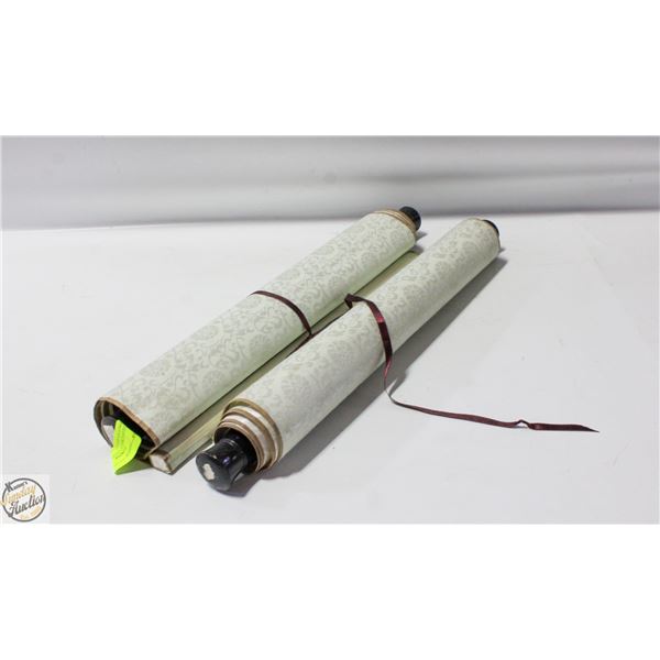 2 ASIAN SCROLLS TOGETHER APPROX 4FT-ESTATE