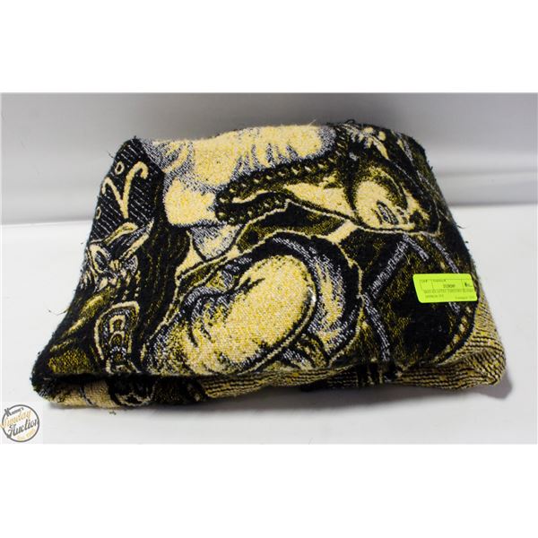 MAYAN AZTEC TAPESTRY BLANKET APPROX 5FT