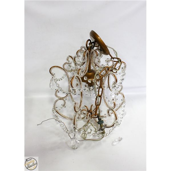 ITALIAN MACARONI BEADED CRYSTAL CHANDELIER