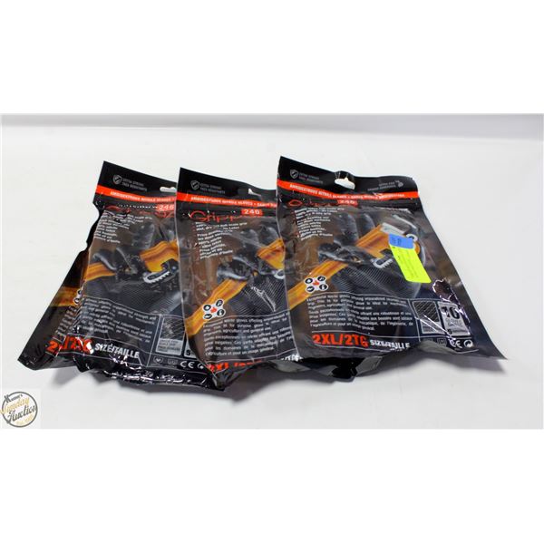 3PKS OF 10 GLOVES BDG GRIPPAZ NITRILE MECHANIC