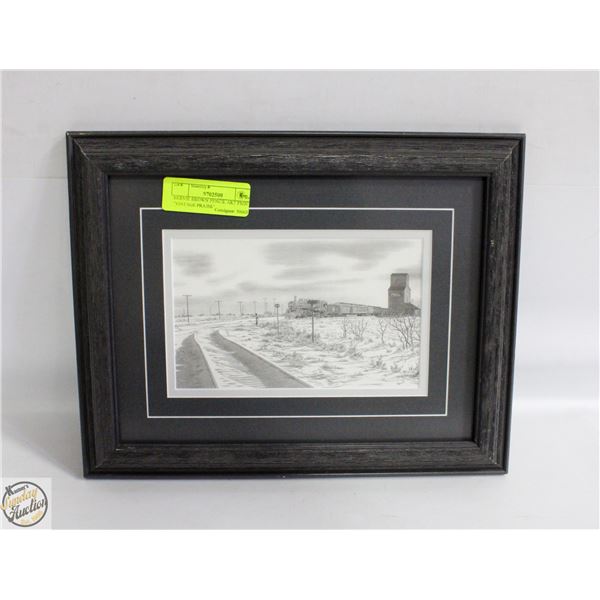 BERNIE BROWN PENCIL ART PRINT "VINTAGE PRAIRE"
