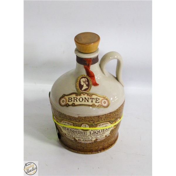 VINTAGE BRONTE YORKSHIRE LIQUER STONEWARE JUG