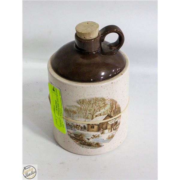 VINTAGE STONEWARE JUG ALONE IN THE WILDERNESS