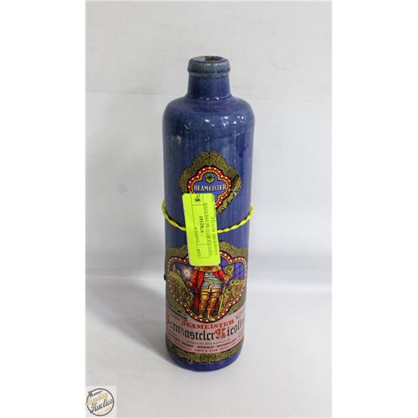 VINTAGE BLUE BEAMEISTER STONEWARE BOTTLE