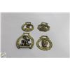 Image 1 : 4 VINTAGE BRASS BRIDLE MEDALLIONS VARIOUS TYPE