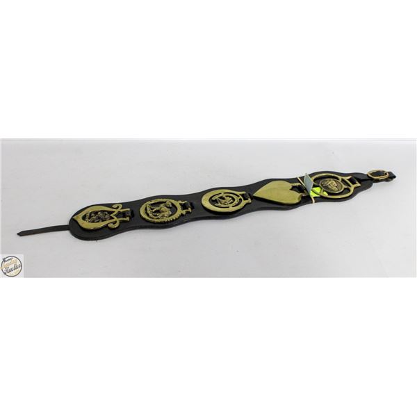 VINTAGE HORSE BRIDLE WITH VARIOUS MEDALLIONS