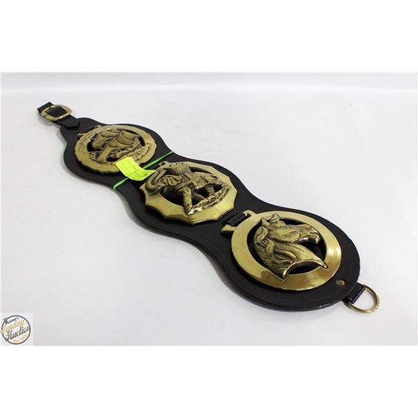 VINTAGE HORSE BRIDLE WITH VARIOUS MEDALLIONS