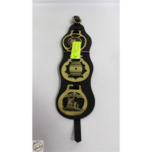 VINTAGE HORSE BRIDLE WITH VARIOUS MEDALLIONS