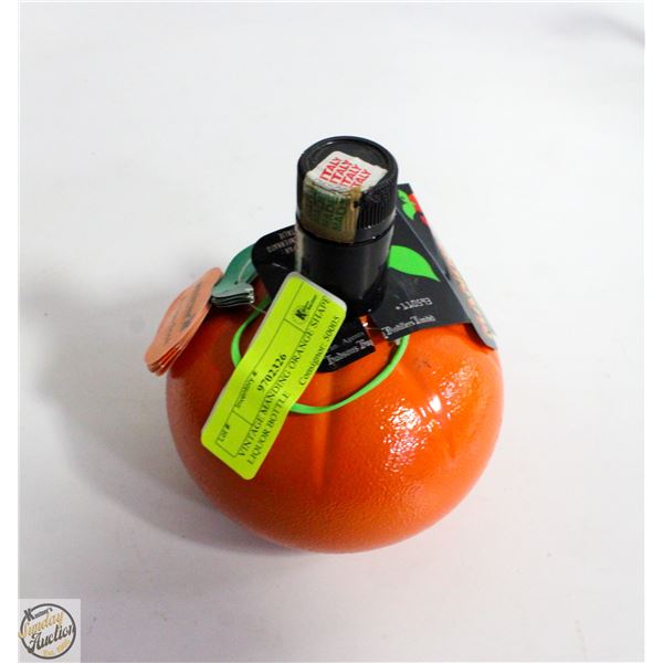 VINTAGE MANDING ORANGE SHAPE LIQUOR BOTTLE