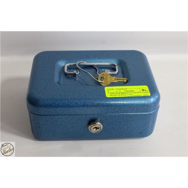 VINTAGE MERITE CASH BOX SMALL MADE IN ENGLAND