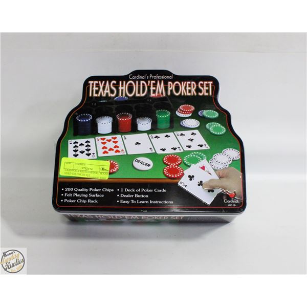 CARDINALS PROFESSIONAL TEXAS HOLD EM POKER SET