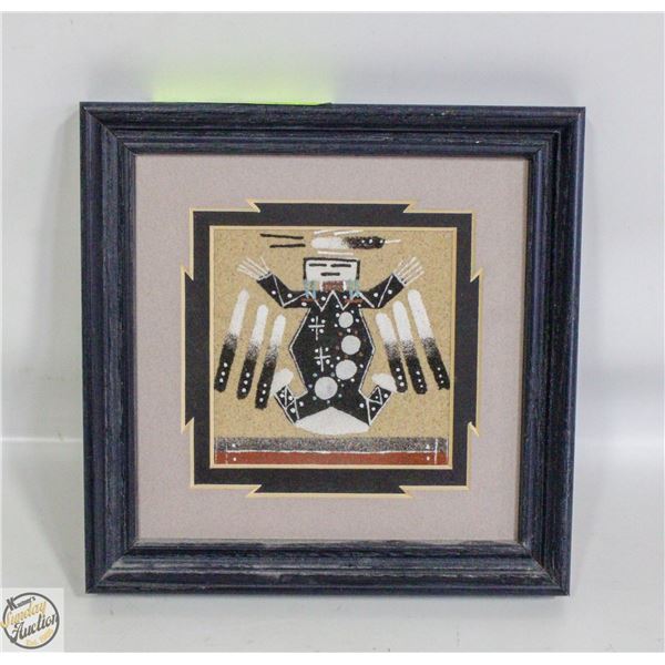 AUTHENTIC NAVAJO SANDPAINTING BY DREACE BENJAMIN
