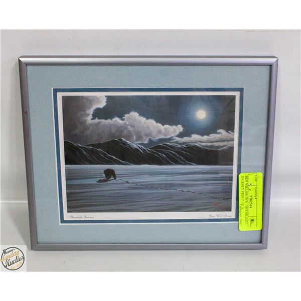 BEN WILL BROWN  "MOONLIGHT JOURNEY PRINT" 10" X