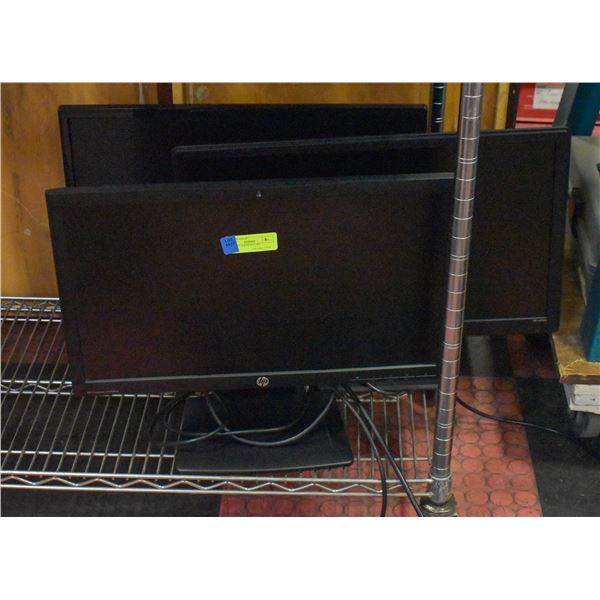 (3) COMPUTER MONITORS