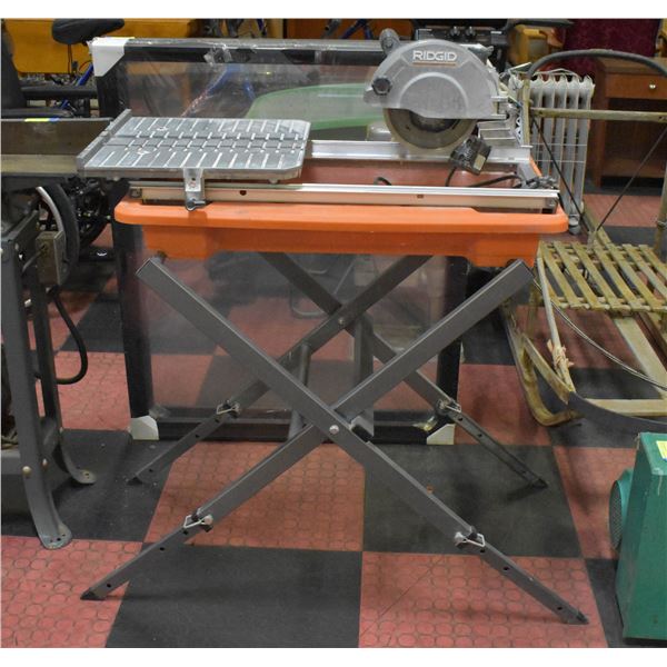 RIDGID 7" WET TILE SAW AND STAND
