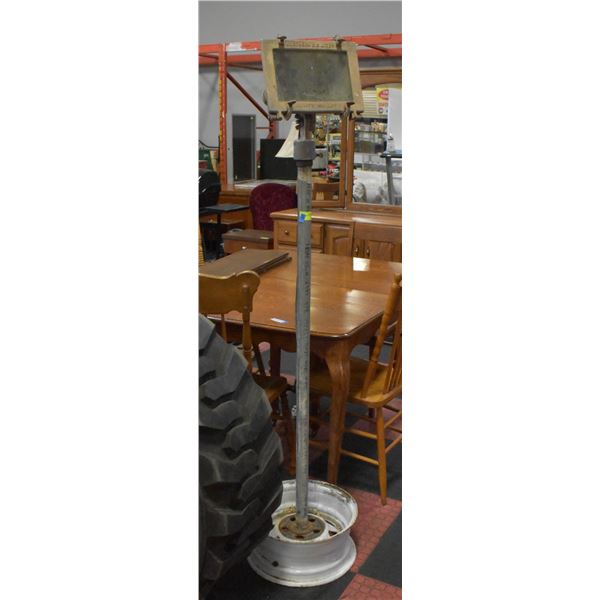 VINTAGE CUSTOM MADE 6 FOOT ADJUSTABLE SPOT LIGHT