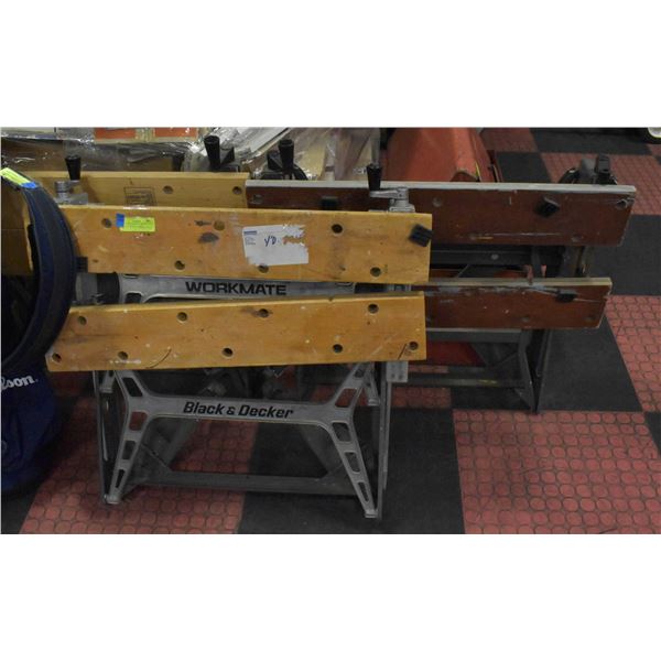 LOT OF 3 WORKMATE BLACK AND & DECKER WORKBENCHES