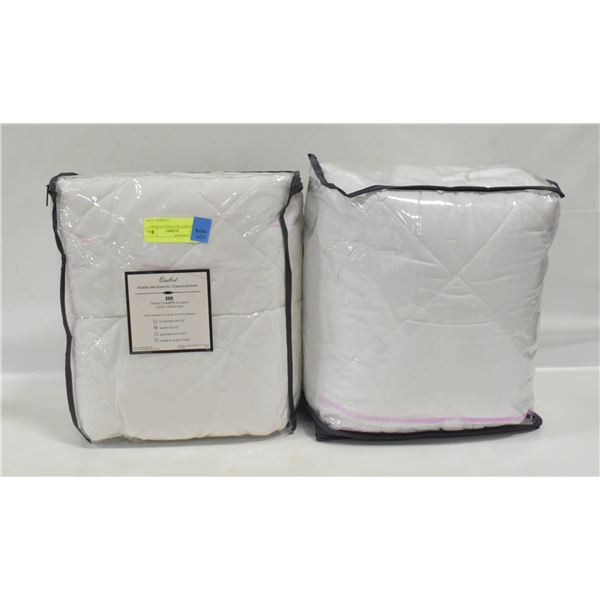 2 X DOUBLE MATTRESS COVERS