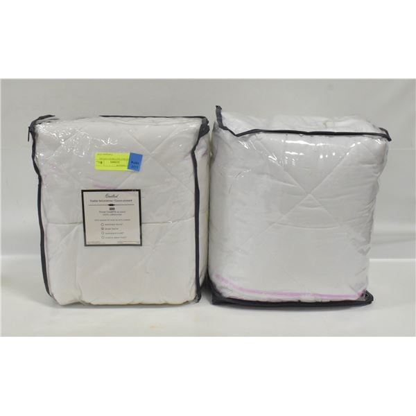 2 X DOUBLE MATTRESS COVERS