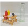 Image 1 : PICNIC TABLE S+P SHAKER CONDIMENTS