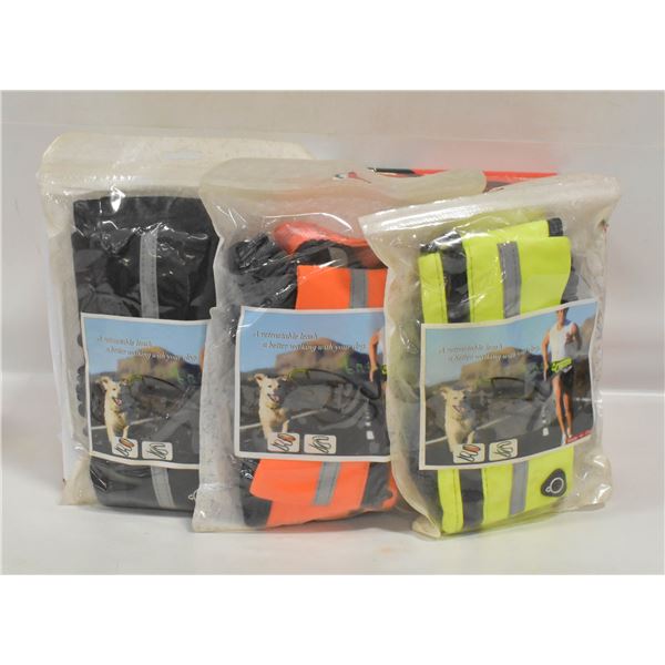 10 BRAND NEW HANDS FREE DOG LEASH WITH POUCH IN