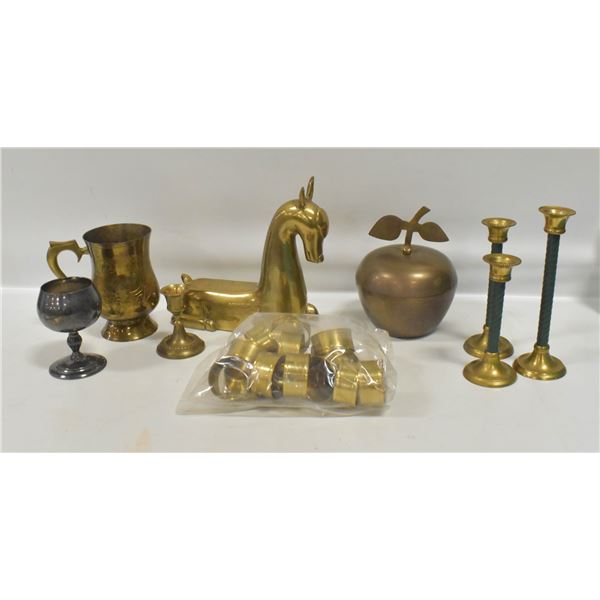 FLAT OF DECORATIVE BRASS