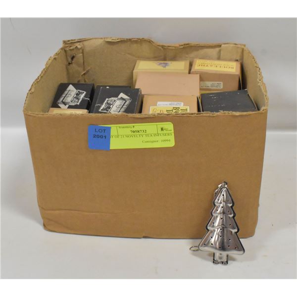 LOT OF 21 NOVELTY TEA INFUSERS