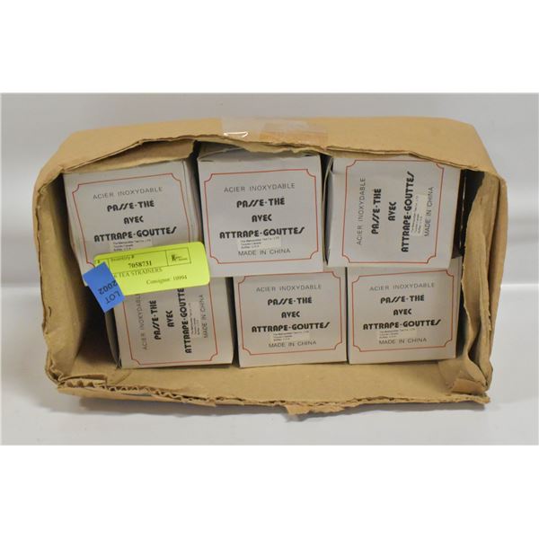 LOT OF 6 TEA STRAINERS