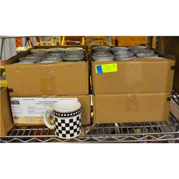 4 BOXES CONTAINING 12 NOVELTY COFFEE MUGS